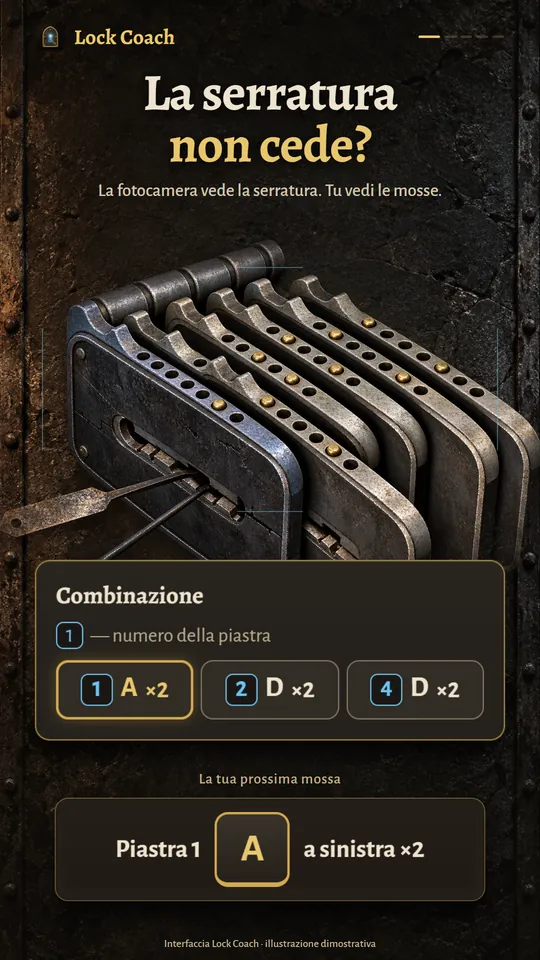 La serratura non cede? La fotocamera vede la serratura. Tu vedi le mosse.